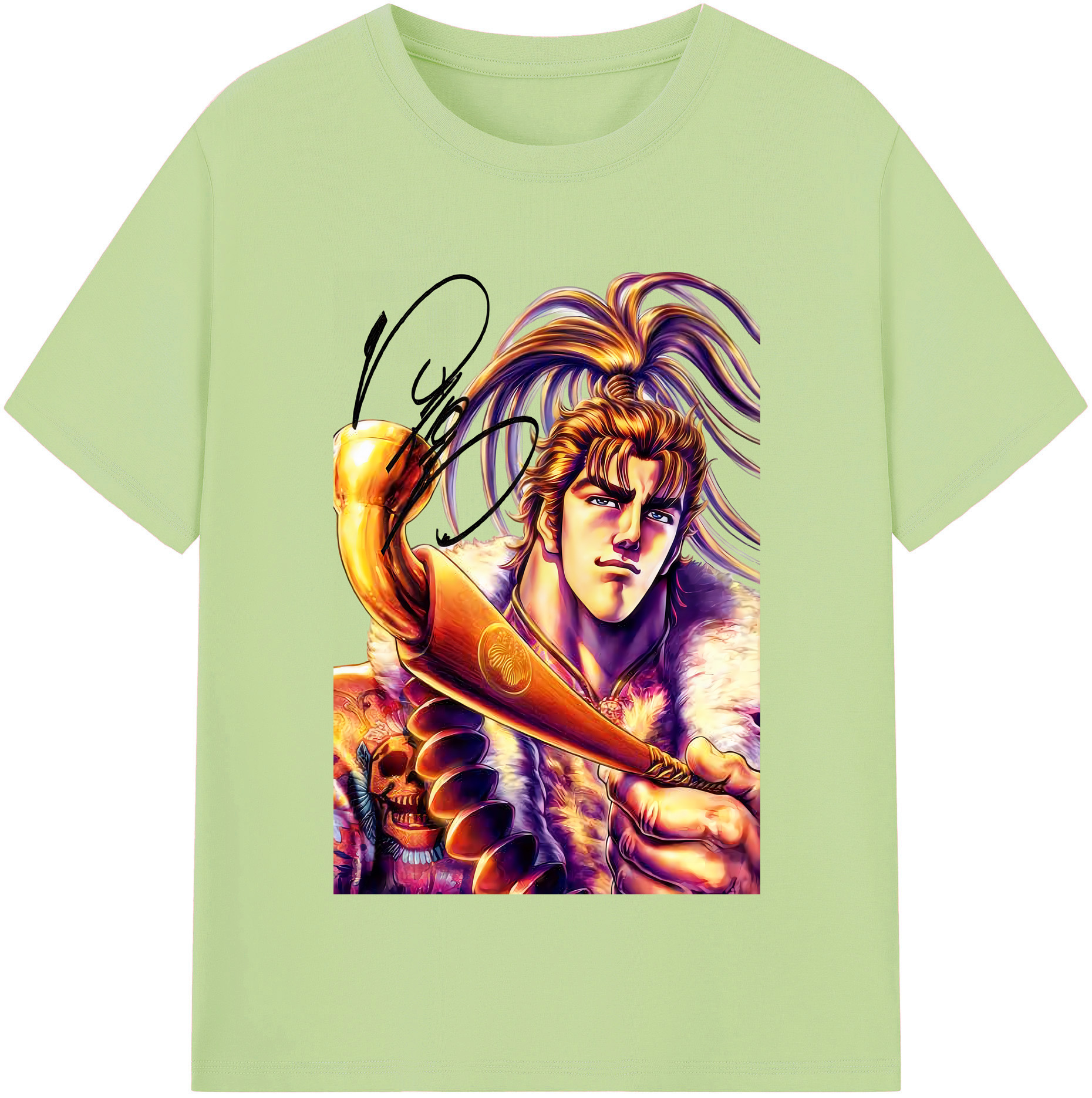（画像用） 北斗の拳 Fist of the North Star 綿100％半袖Tシャツ（フロントプリント）